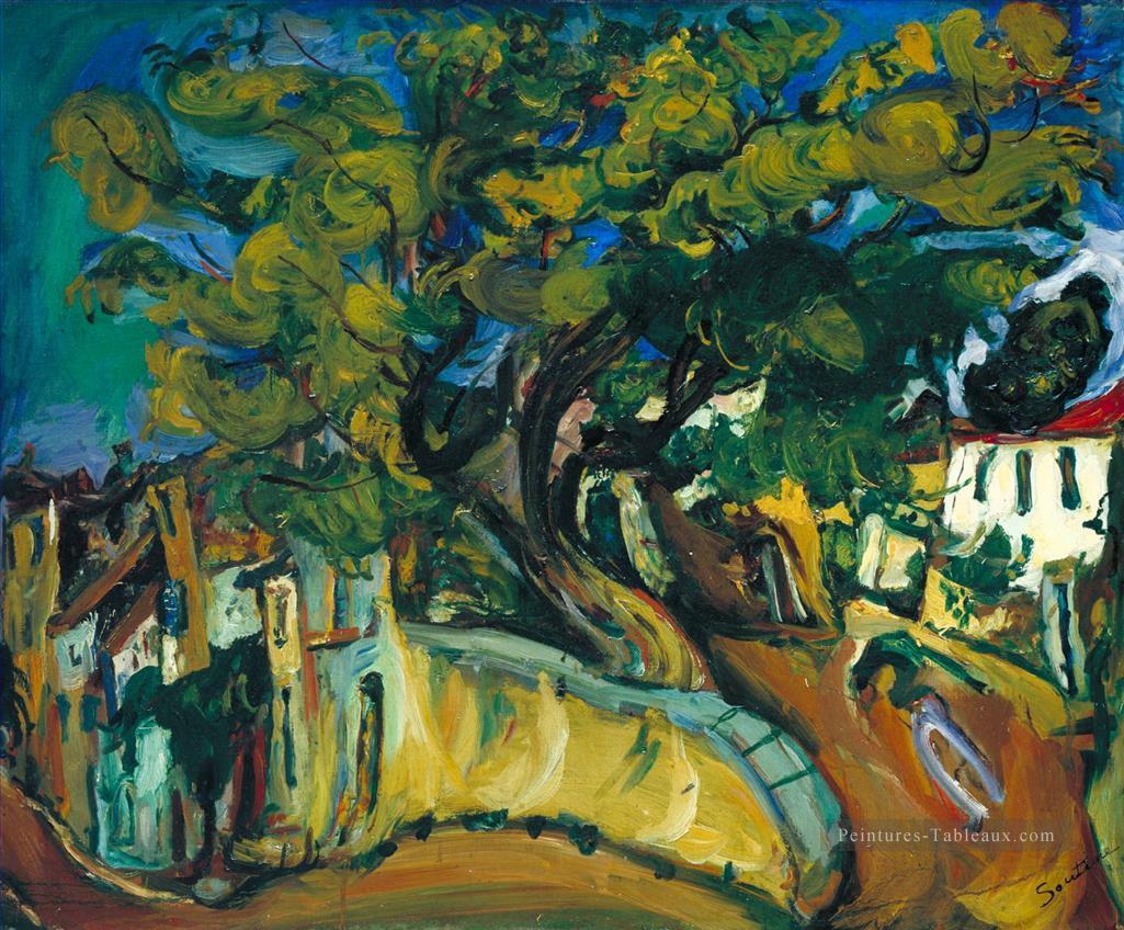 Cagnes Paysage avec l’expressionnisme de Chaim Soutine d’arbre Peintures à l'huile